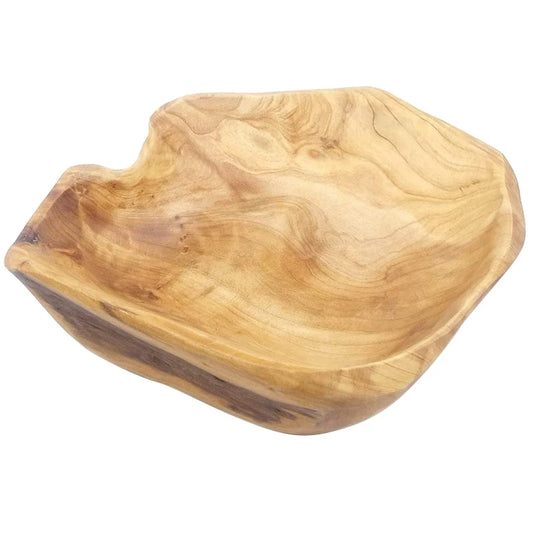 Wooden Fruit Salad Serving Bowl Hand-Carved Root Bowls Creative Living Room Real Wood Candy Bowl - 369 view