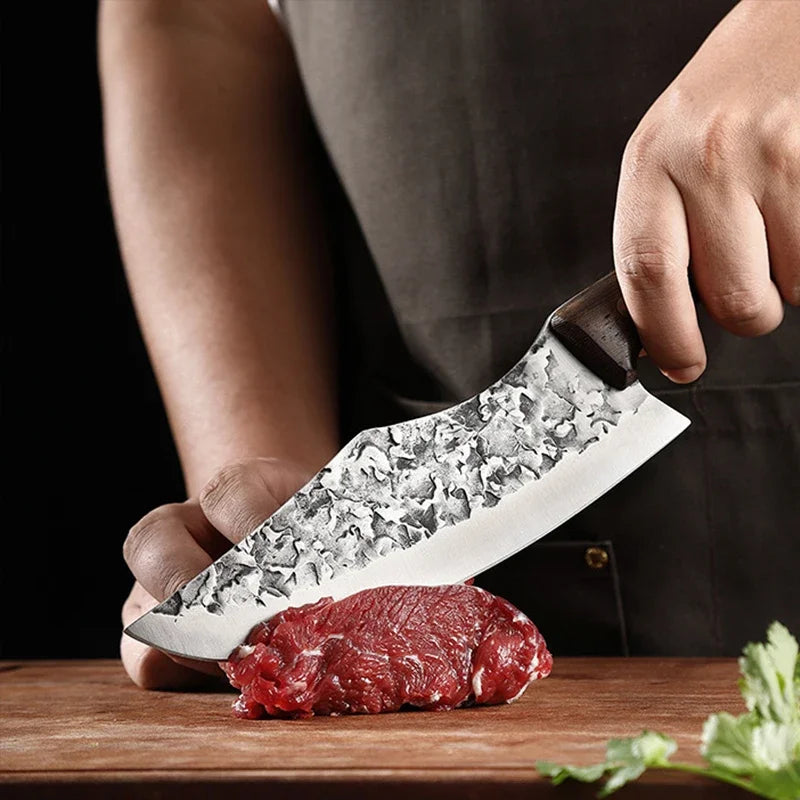 Cuchillo de Carnicero con Funda – Mango de Madera, Ideal para BBQ y Cocina - 369 view