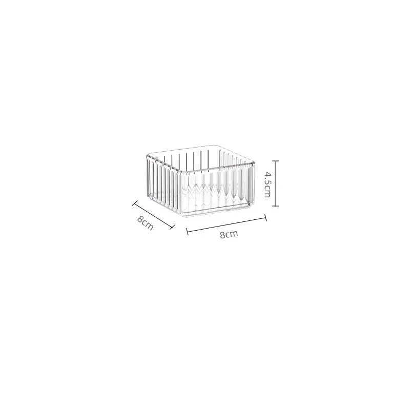 Caja Organizadora Transparente de Plástico – Almacenamiento para Escritorio y Tocador