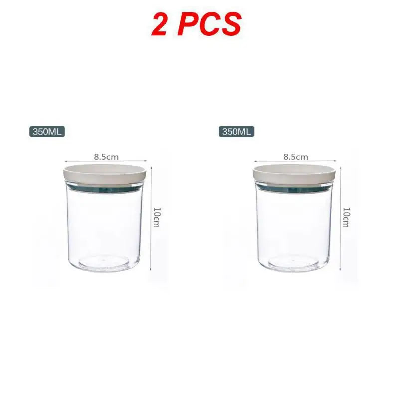 1/2/3PCS Food Container Storage Jars Transparent Food Canister For Mason Candy Spices Cookie Jar Sealed Ring Bottles Kitchen