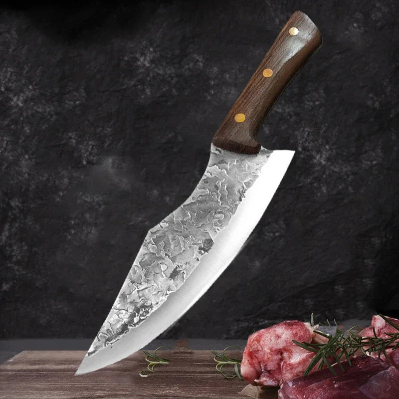 Cuchillo de Carnicero con Funda – Mango de Madera, Ideal para BBQ y Cocina - 369 view