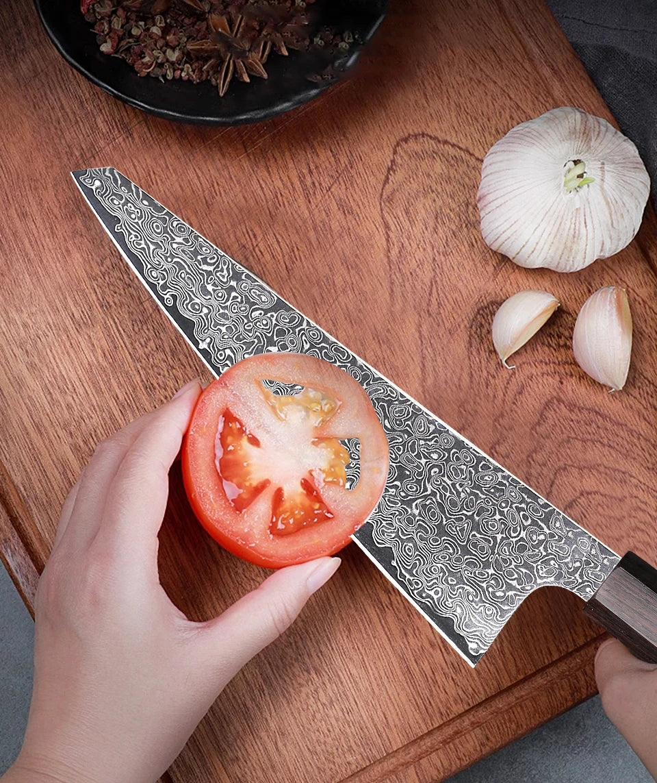 TURWHO 6" Japanese Hand Forged Honesuki Chef Knife Damascus Steel Professional Kitchen Knives Sharp Utility Boning Cooking Tools