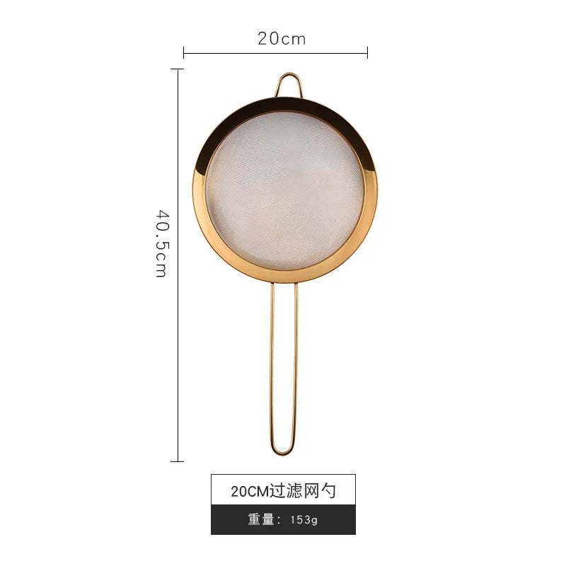 304/201 Gold-plated stainless steel soybean milk filter screen flour sieve oil grid stainless steel diagonal diagonal oil grid - 369 view