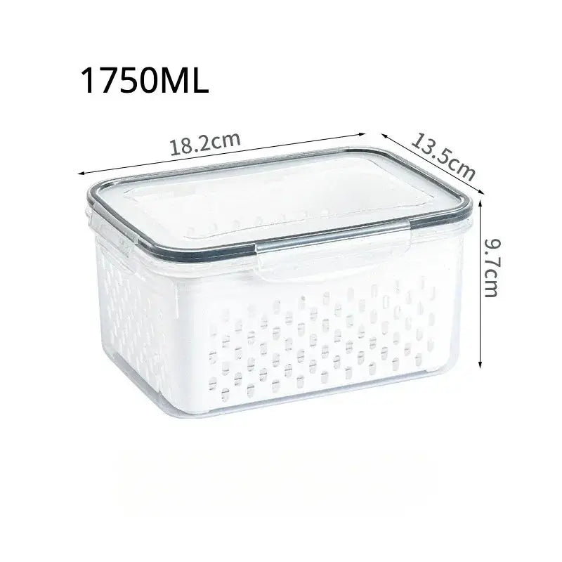 Set de Cajas de Almacenamiento para Refrigerador – Organizadores de Frutas y Verduras