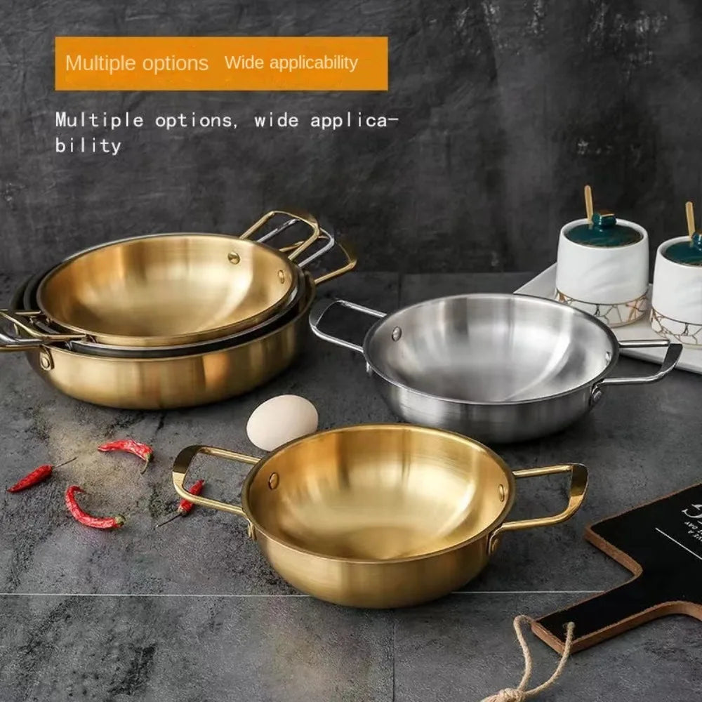 Cacerola de Acero Inoxidable con Mango – Sartén Multiusos para Cocina y Picnic - 369 view