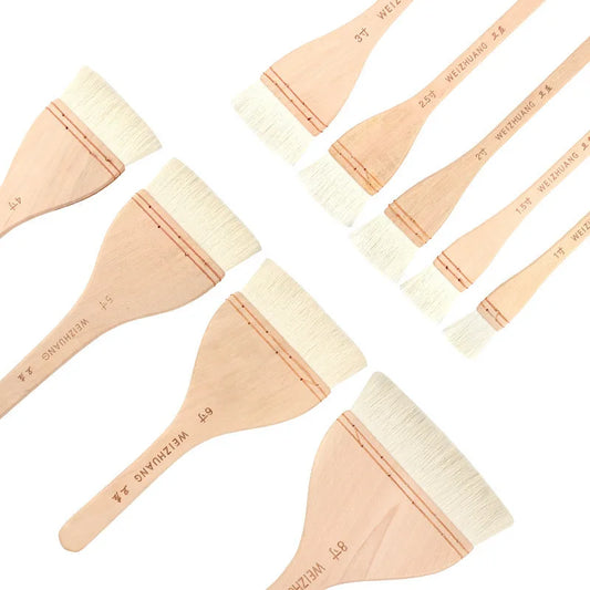 1Pc Flat Paddle Paint Brush with Long Handle 1-4 Inch Large Scale Artist Craft Brush for Oil and Acrylic Paints Art Supplies - 369 view