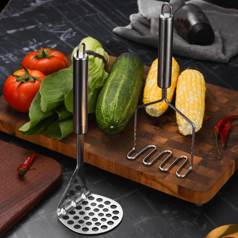 Prensapuré Manual de Acero Inoxidable – Triturador de Papas y Verduras