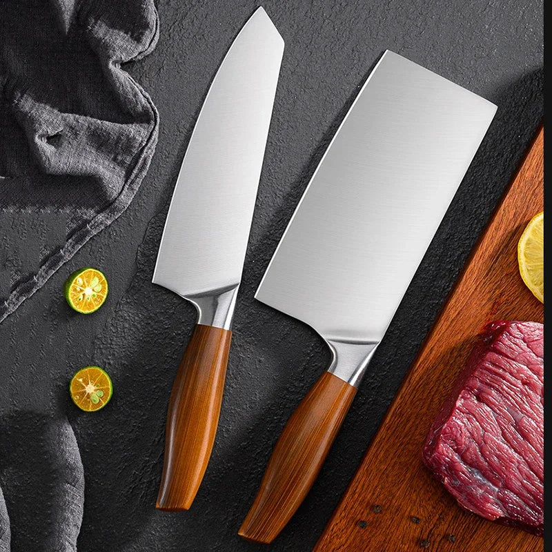 Juego de Cuchillos de Chef – Acero Inoxidable Japonés, Multiusos y Ergonómico - 369 view