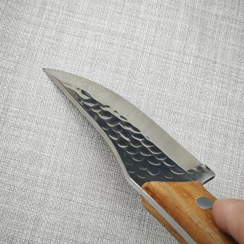 Cuchillo de Carnicero Forjado – Full Tang, Mango de Madera, Ideal para Carne y Pescado - 369 view