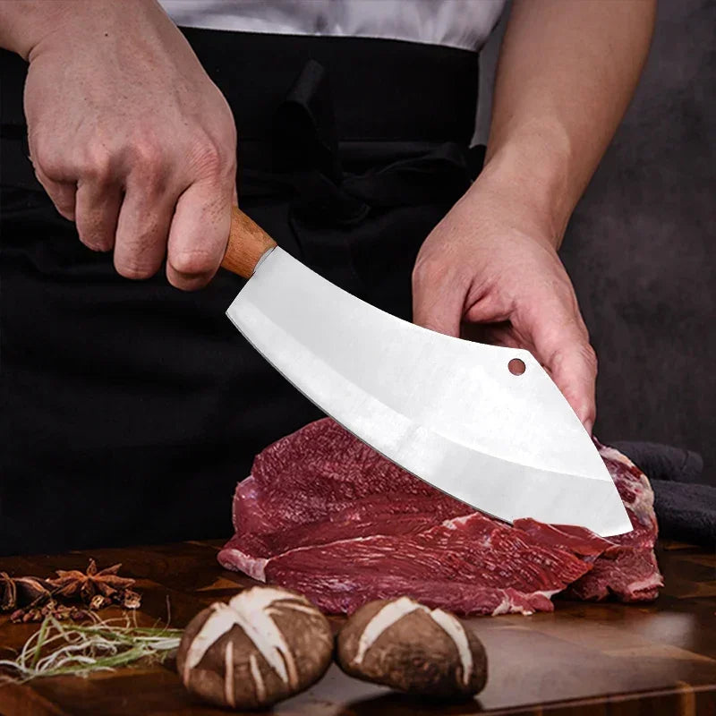 Cuchillo de Cocina Forjado – Multiusos, Mango de Madera, Ideal para Carne y Verduras - 369 view