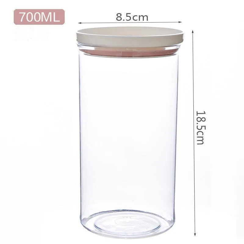 1/2/3PCS Food Container Storage Jars Transparent Food Canister For Mason Candy Spices Cookie Jar Sealed Ring Bottles Kitchen