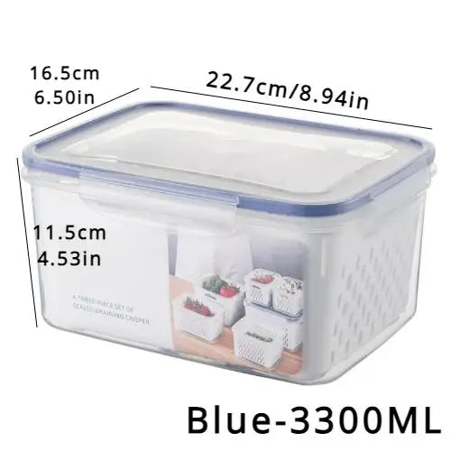 Set de Cajas de Almacenamiento para Refrigerador – Organizadores de Frutas y Verduras