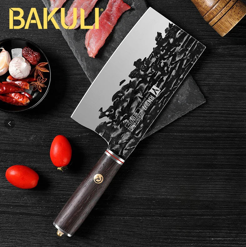 Cuchillo Forjado BAKULI – Alta Calidad, Afilado y Resistente para Carne y Verduras - 369 view