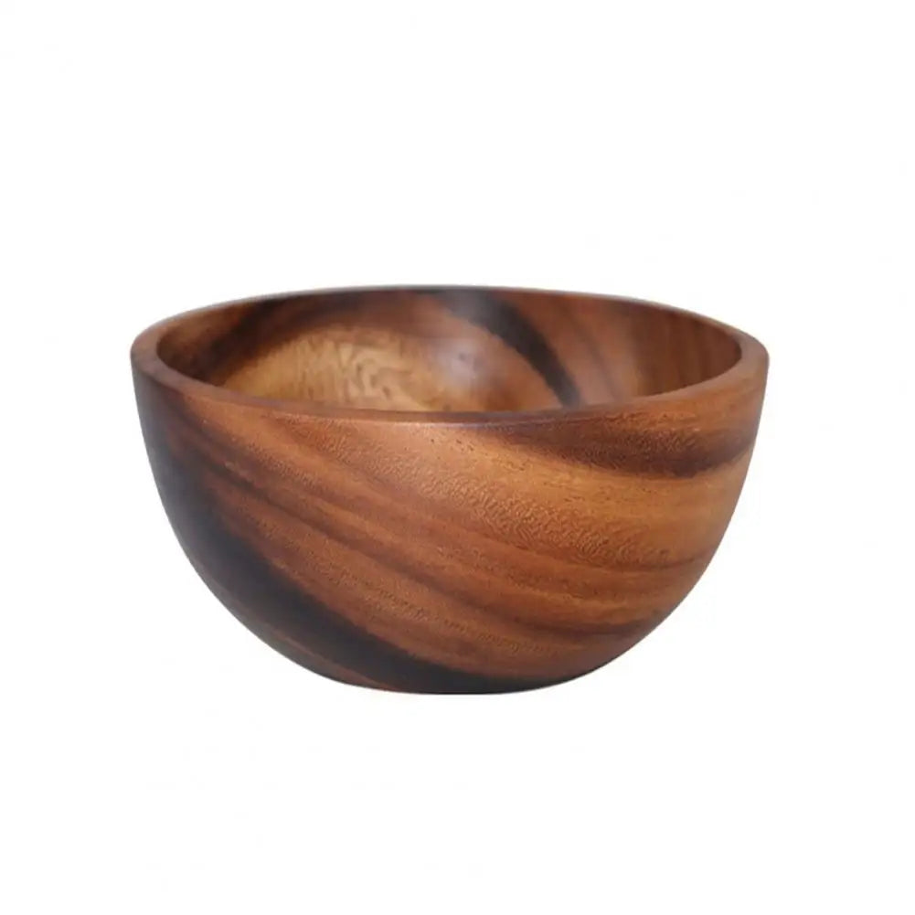 Good Grade Eco-Friendly Polishing Salad Bowl Japanese Practical Wooden Soup Bowl Kitchen Supplies - 369 view