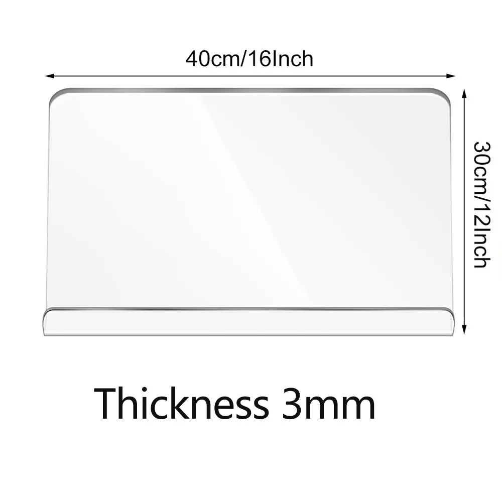 Transparent Acrylic Non Slip Chopping Boards Over The Countertop Protection ,Clear Cutting Boards For Kitchen Essentials