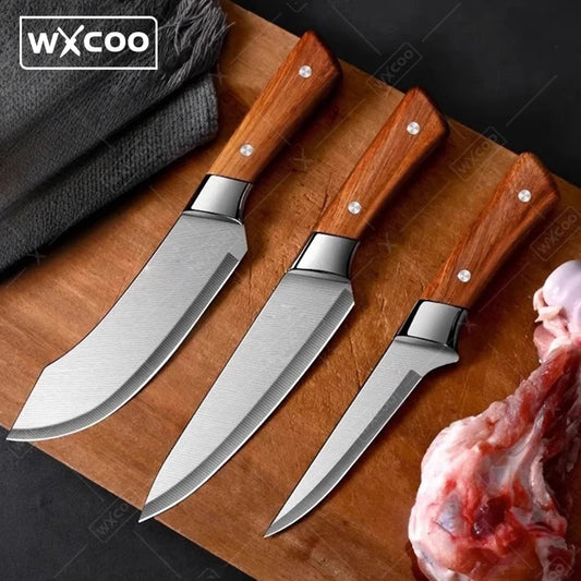 Japanese Kitchen Knife Meat Cutting Butcher Cleaver Knife Bone Shaving Knives Pork Cutting Boning Knife with Knives Cover - 369 view